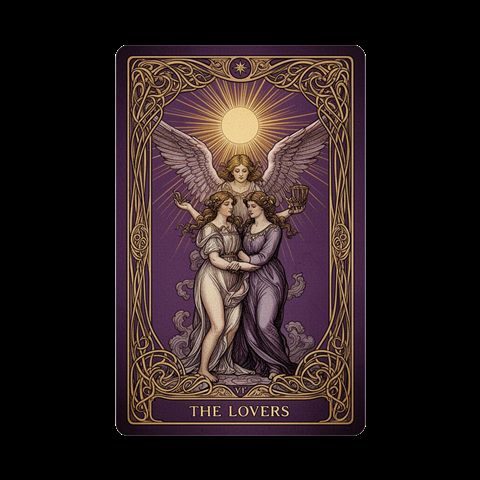 The Lovers card from Amanda's tarot deck