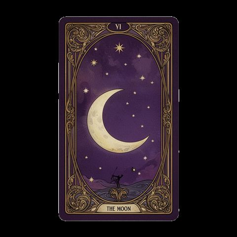 The Moon card from Amanda's tarot deck